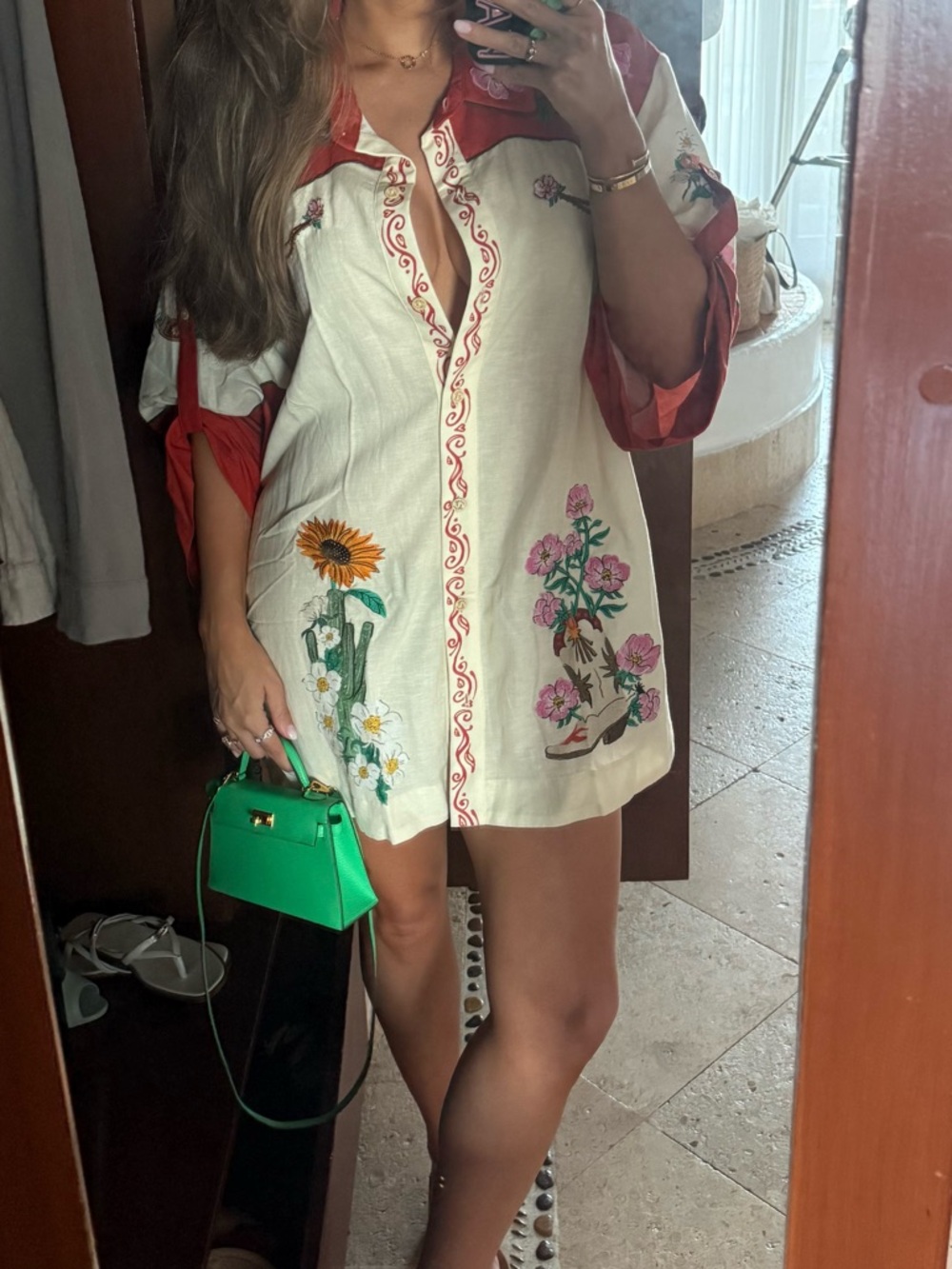 Chrissy Nopal Button Up Shirt in Multicolor
AGUA BENDITA